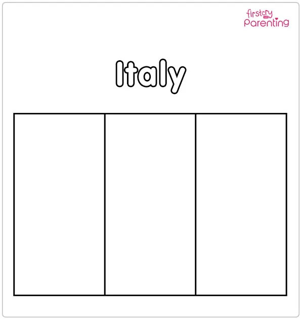 Italy Flag Coloring Page Italy Flag Coloring Page