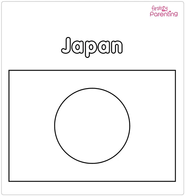 Japan Flag Coloring Page Japan Flag Coloring Page