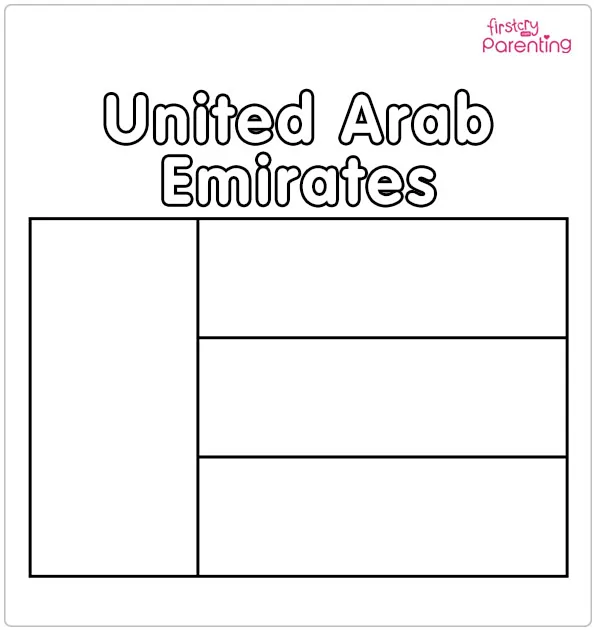 United Arab Emirates Flag Coloring Page United Arab Emirates Flag Coloring Page