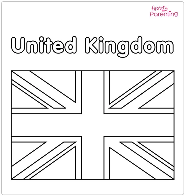 United Kingdom Flag Coloring Page United Kingdom Flag Coloring Page