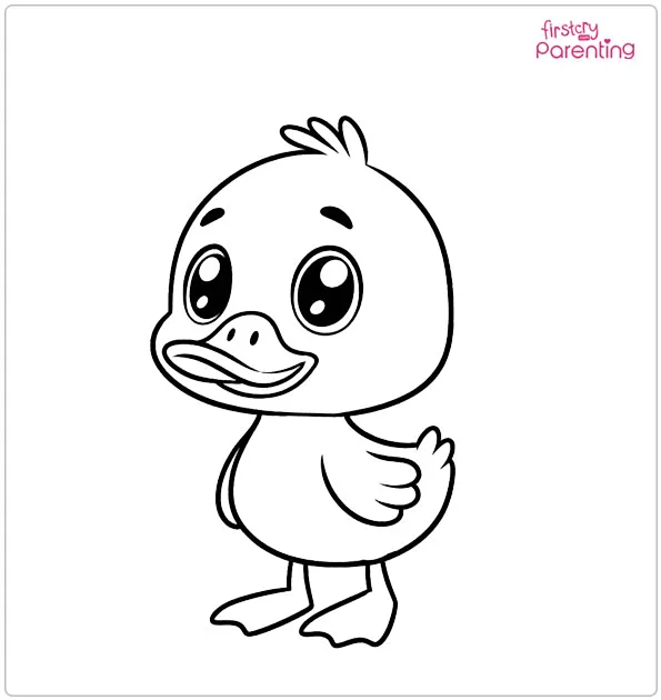 Cartoon Duck Coloring Page Cartoon Duck Coloring Page