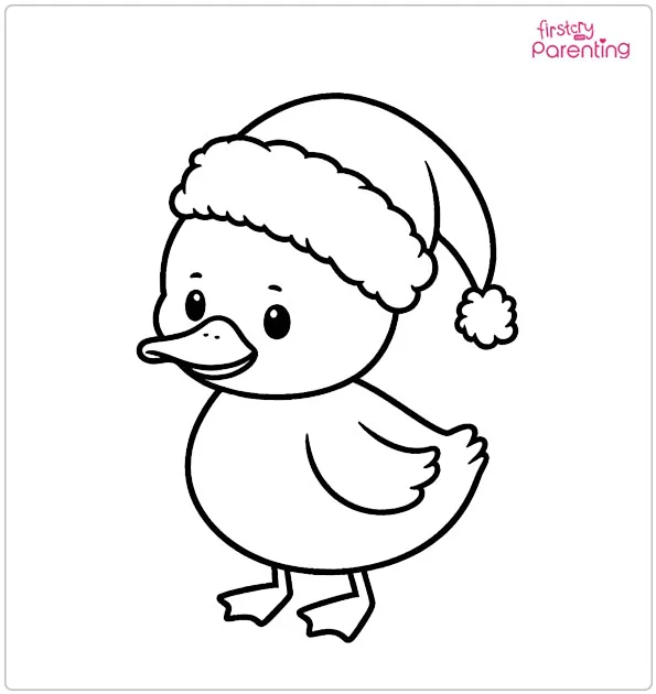 Christmas Duck Coloring Page Christmas Duck Coloring Page