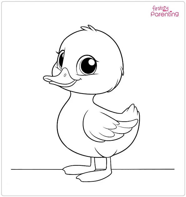 Cute Duck Coloring Page Cute Duck Coloring Page