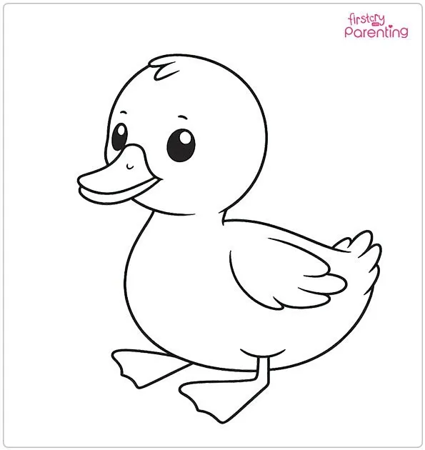 Easy Duck Coloring Page Easy Duck Coloring Page