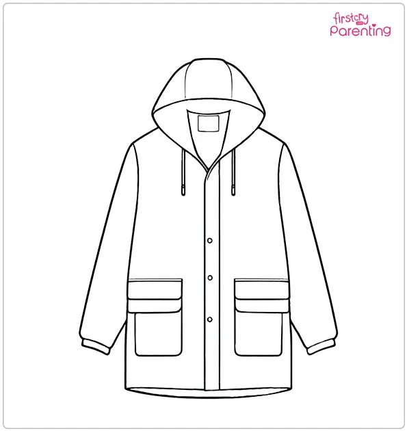 Rainy Day Raincoat Coloring Page