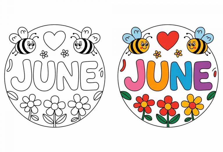 June Colouring Page - Free Printable Pages For Kids