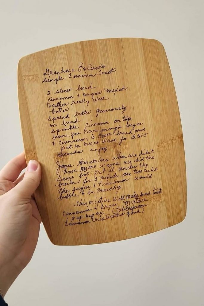 Personalised Recipe Cutting Board