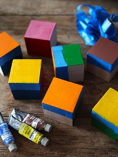 Homemade Coloured and Textured Block