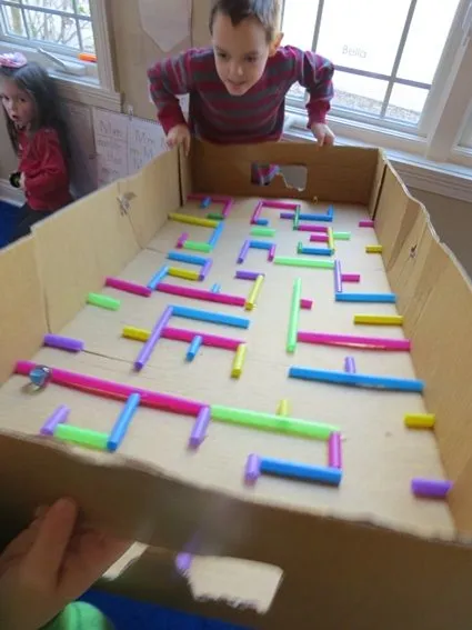 Cardboard Marble Maze Cardboard Marble Maze
