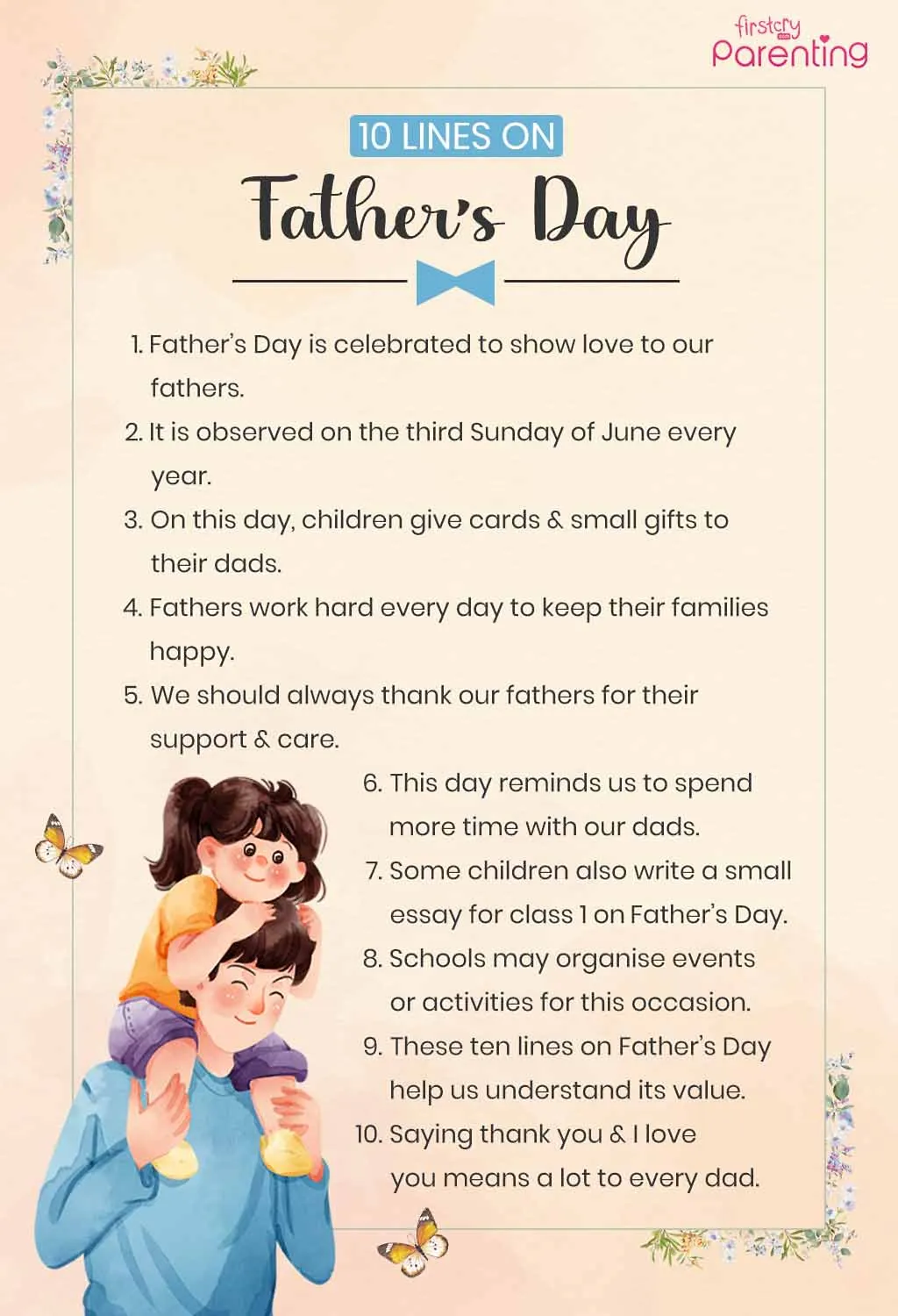10 Lines on Fathers Day