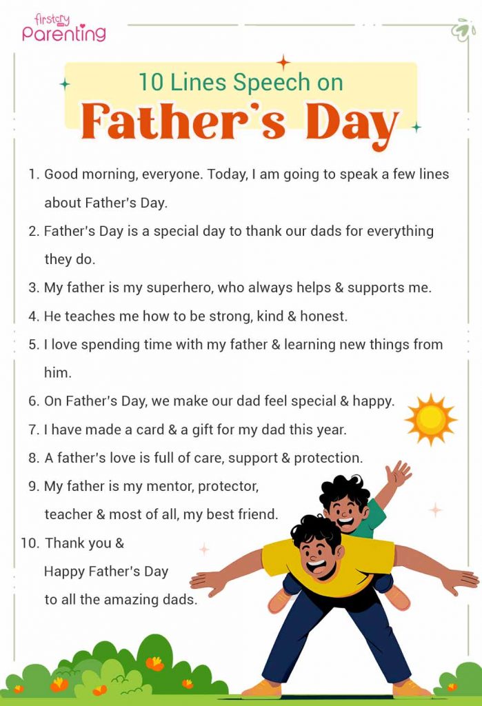 10 Lines Speech on Father's Day