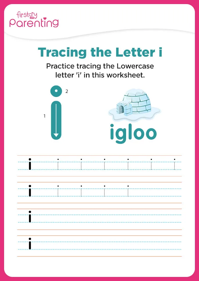 i for igloo worksheet