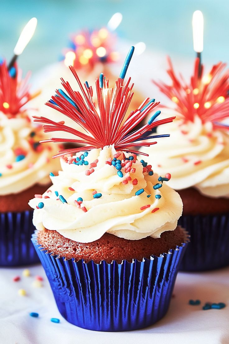 Firework Cupcakes Firework Cupcakes