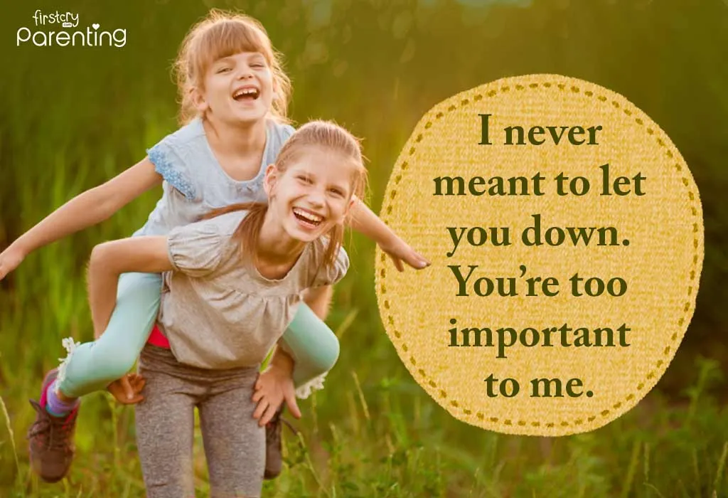 Heart Touching Sorry Messages for Sister