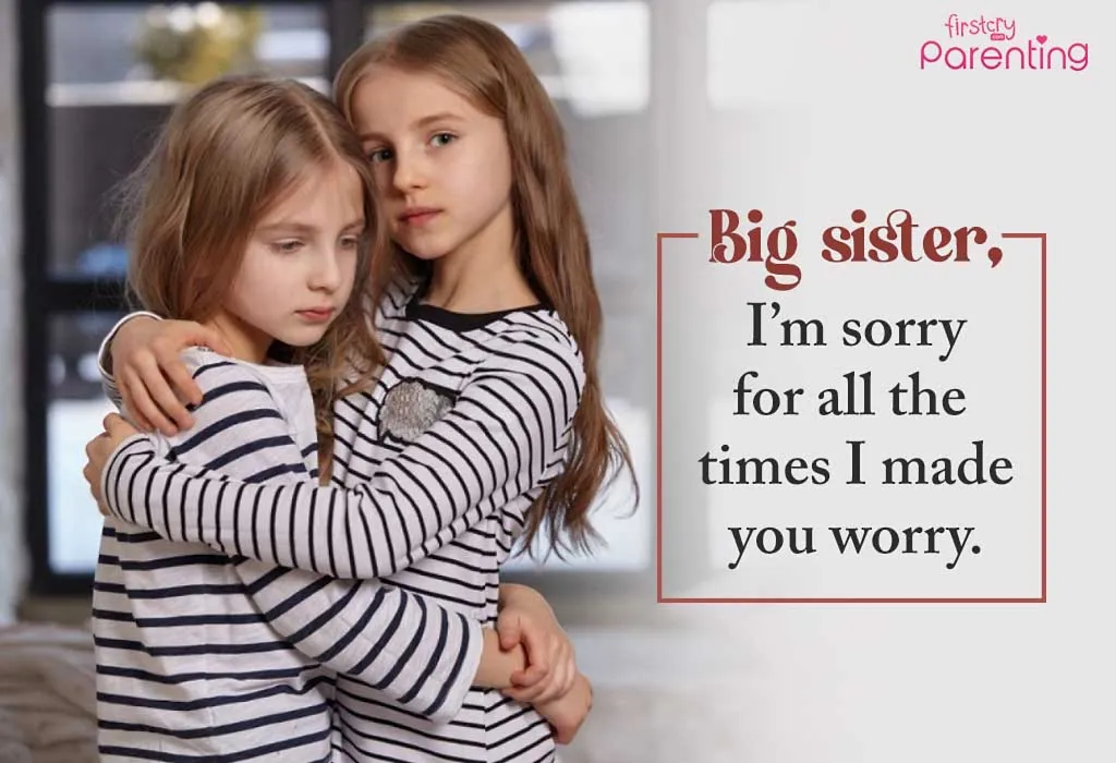 Sorry Messages for Big Sister