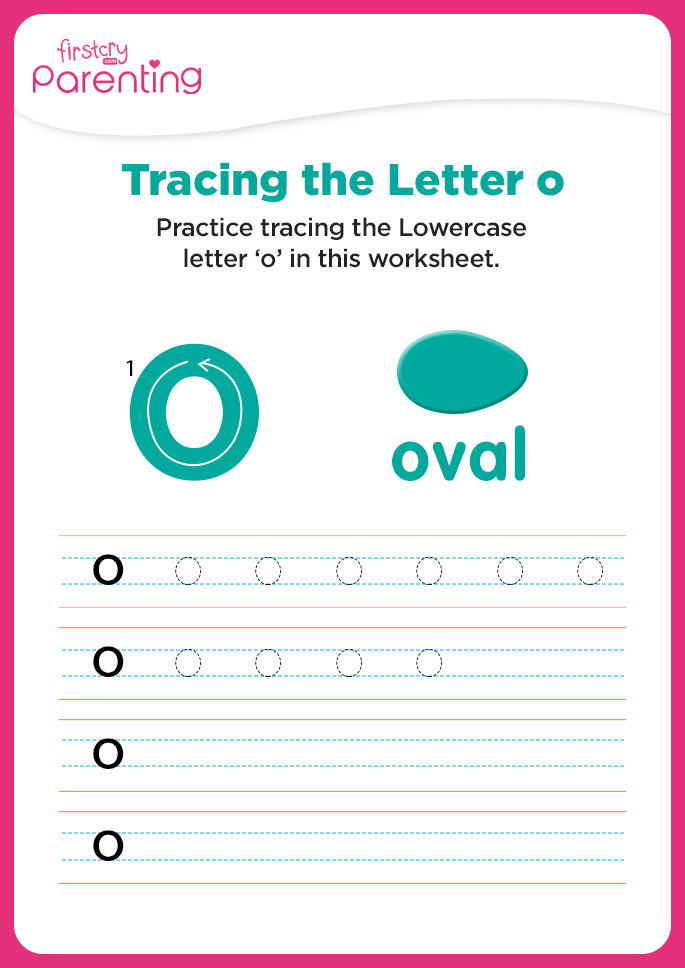 o for oval worksheet
