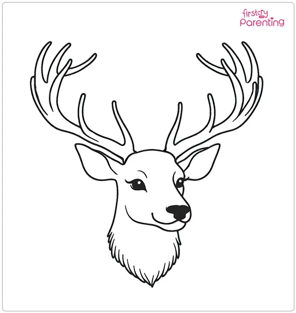 Deer Antler Coloring Page