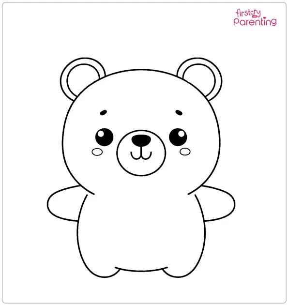 Kawaii Bear Coloring Page
