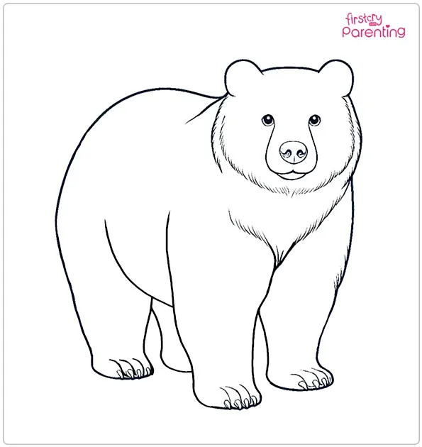 Standing Bear Coloring Page