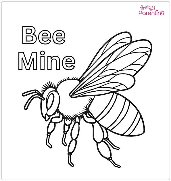 Bee Mine Coloring Page