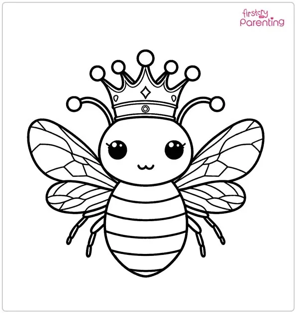 Queen Bee Coloring Page
