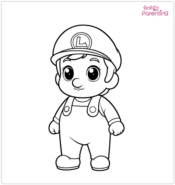 Baby Luigi Coloring Page