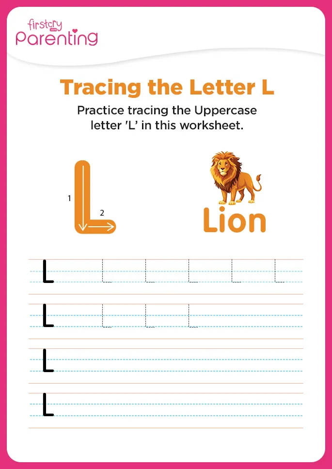 L for Lion Worksheet