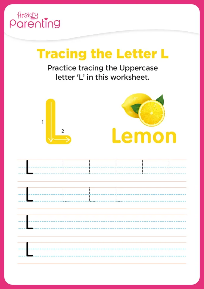 L for Lemon Worksheet