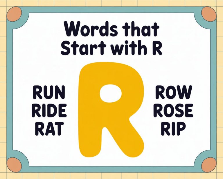 Words that Start with R for Kids to Learn