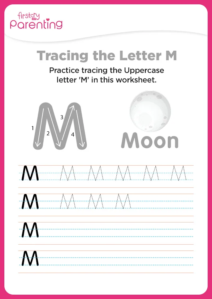 M for Moon Worksheet