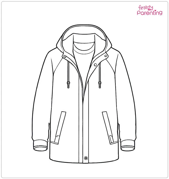 Rainy Day Raincoat Coloring Page