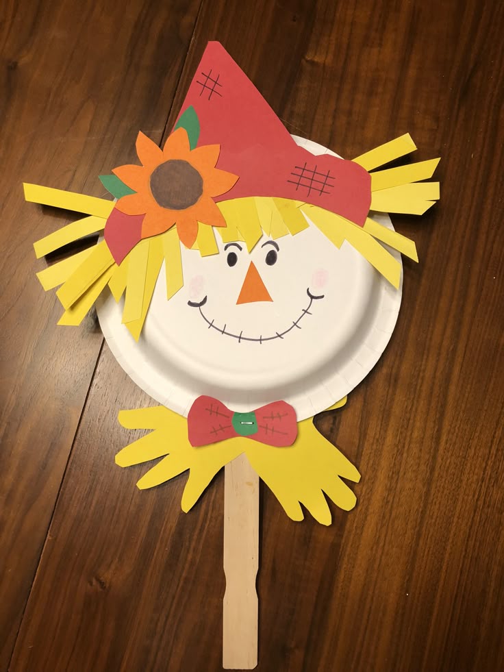 Paper Bowl Scarecrow Craft