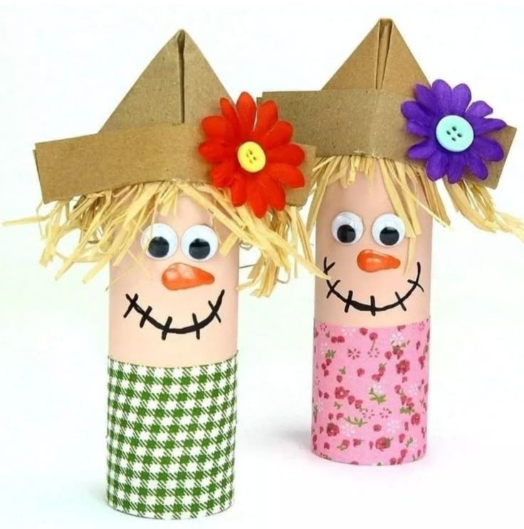 Toilet Paper Tube Scarecrow