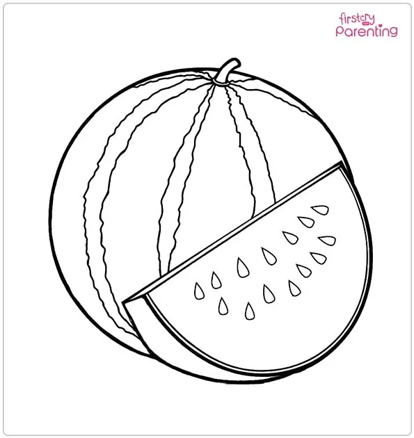 July Watermelons Coloring Page