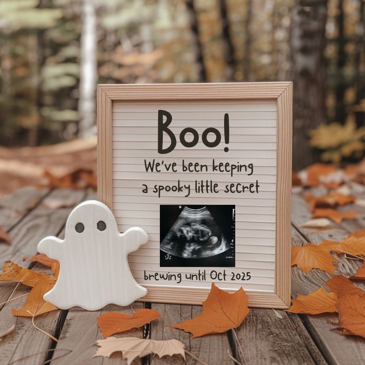 Baby Boo Halloween Reveal baby Announcements