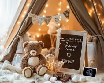 Blanket Fort baby Announcement