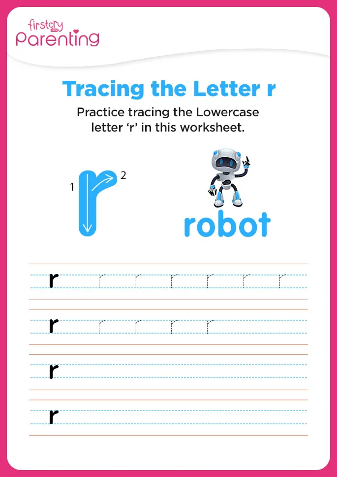 r for robot worksheet