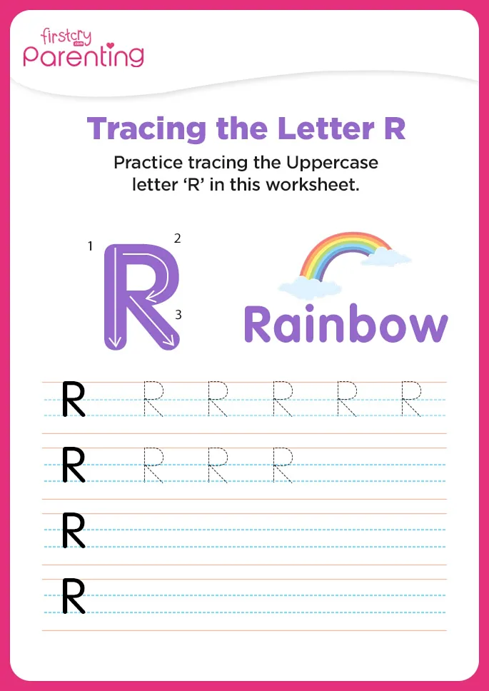 R for Rainbow Worksheet