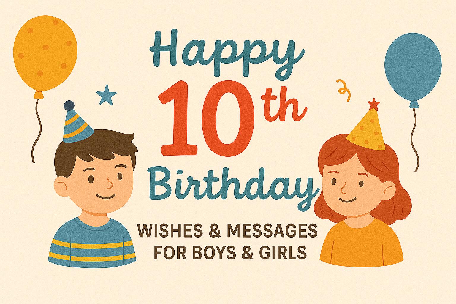 200+ Heartfelt 10th Birthday Wishes, Messages & Quotes for Boys & Girls — free download