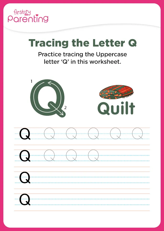 Q for Quilt Worksheet