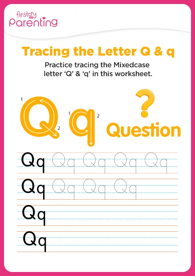 Qq for Question worksheet