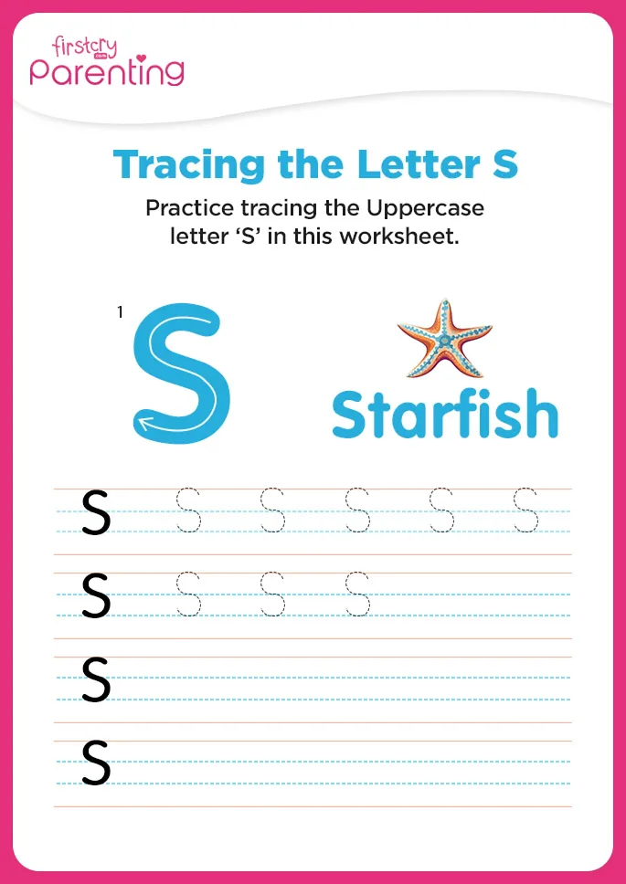 S for Starfish Worksheet