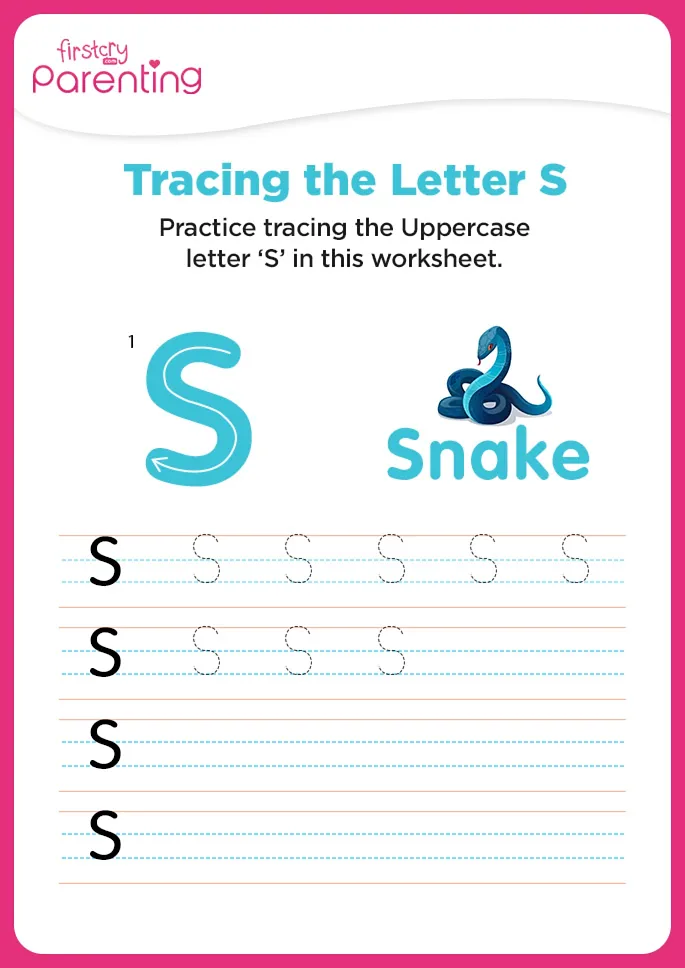 S for Snake Worksheet