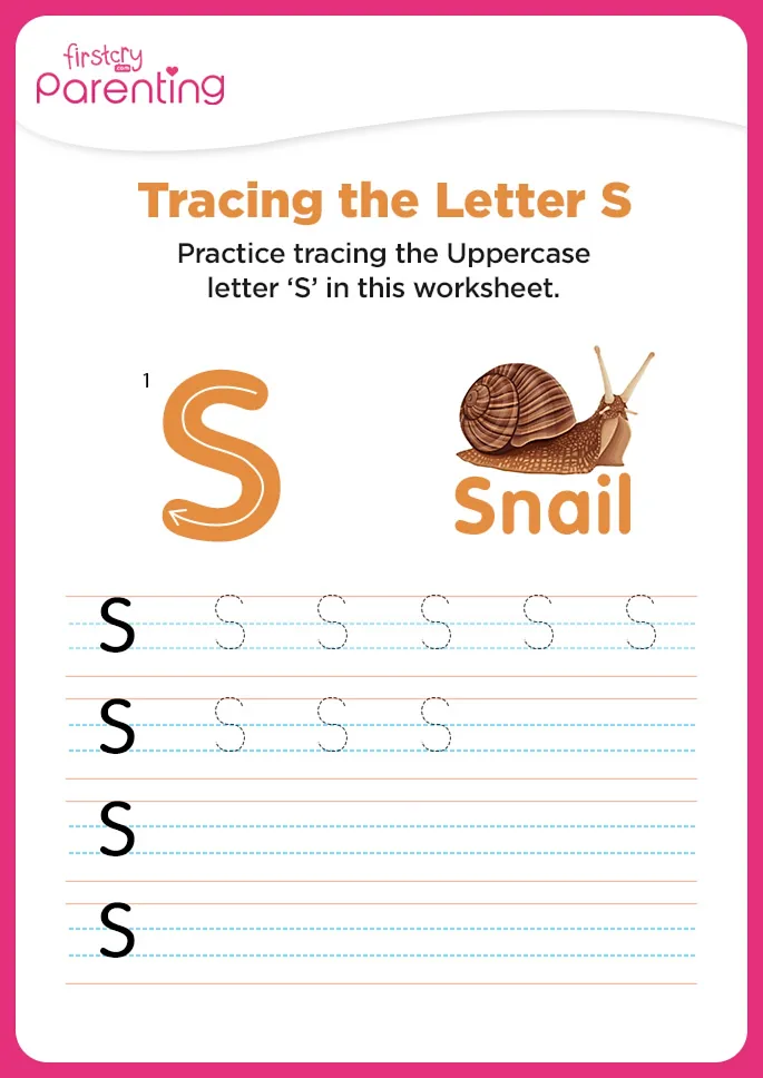 S for Snail Worksheet