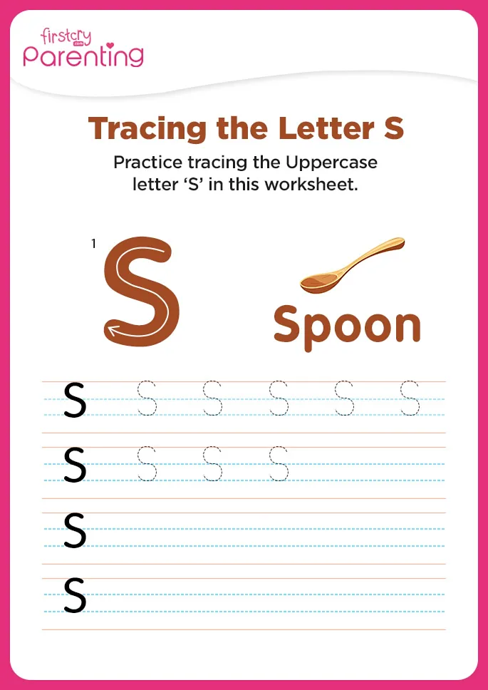 S for Spoon Worksheet