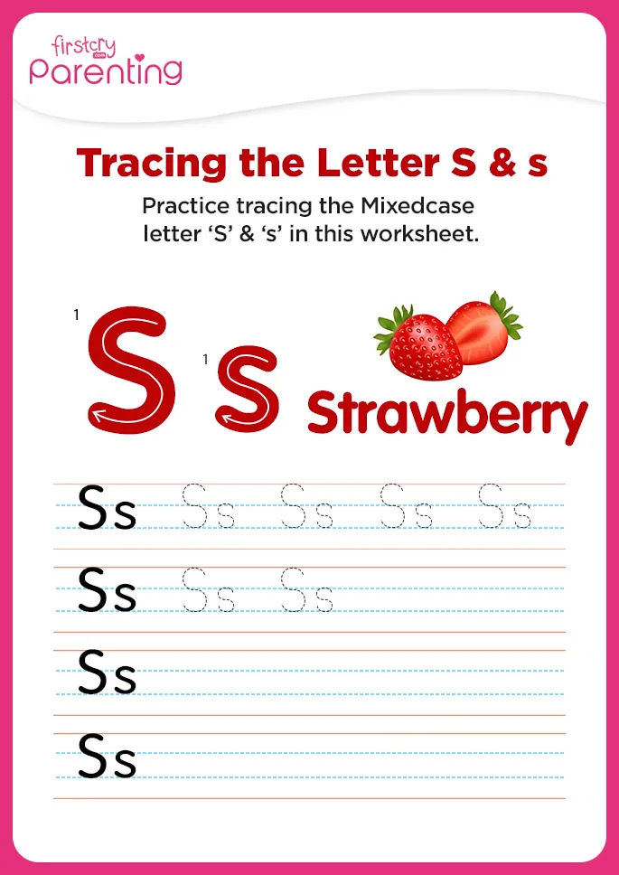Ss for Strawberry Worksheet