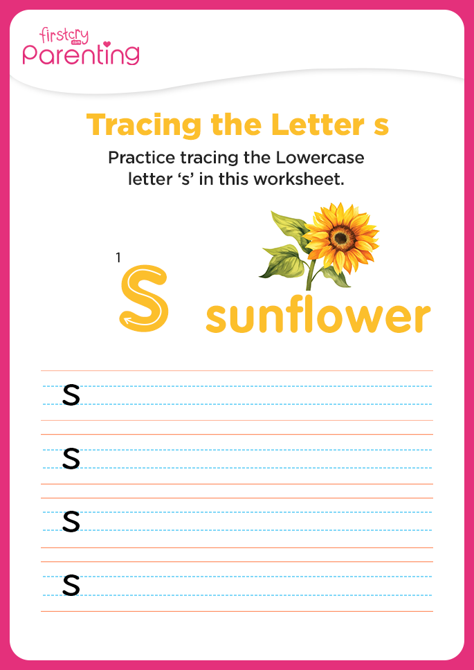 s for sunflower worksheet