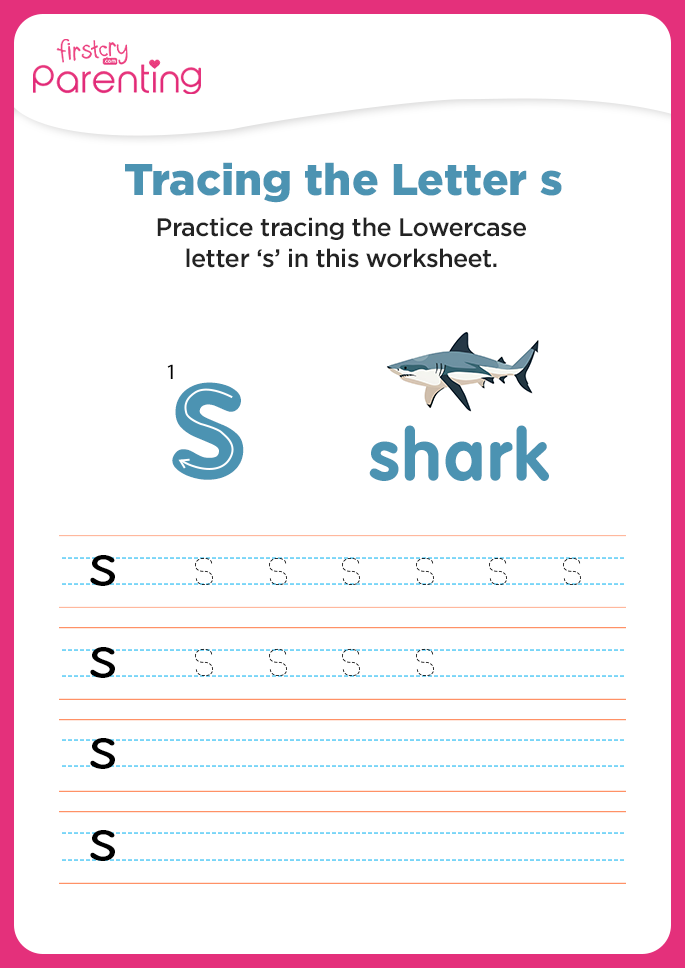 s for shark worksheet