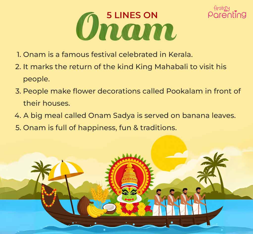 5 Lines on onam