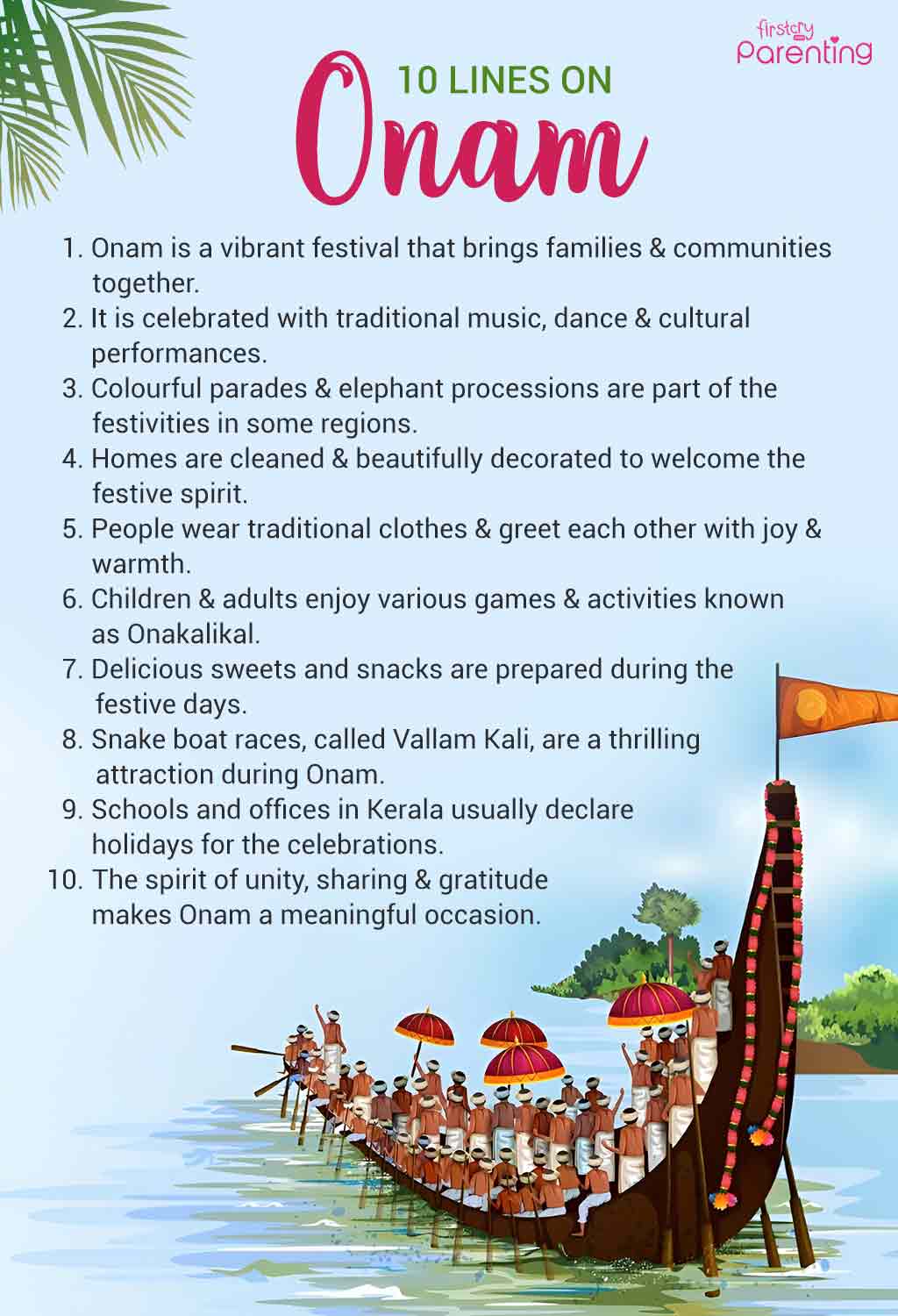 10 Lines on onam